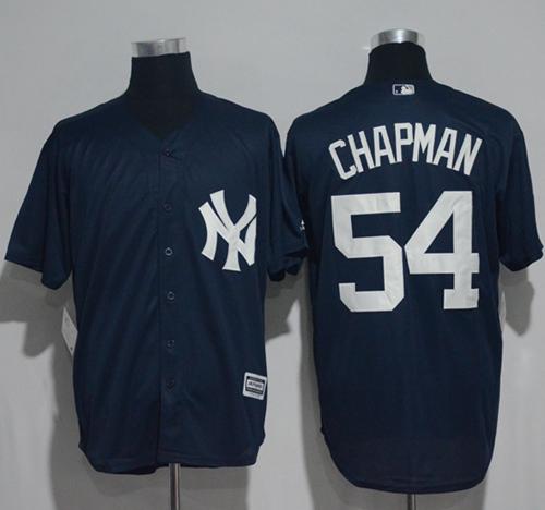 Yankees #54 Aroldis Chapman Navy Blue New Cool Base Stitched MLB Jersey - Click Image to Close